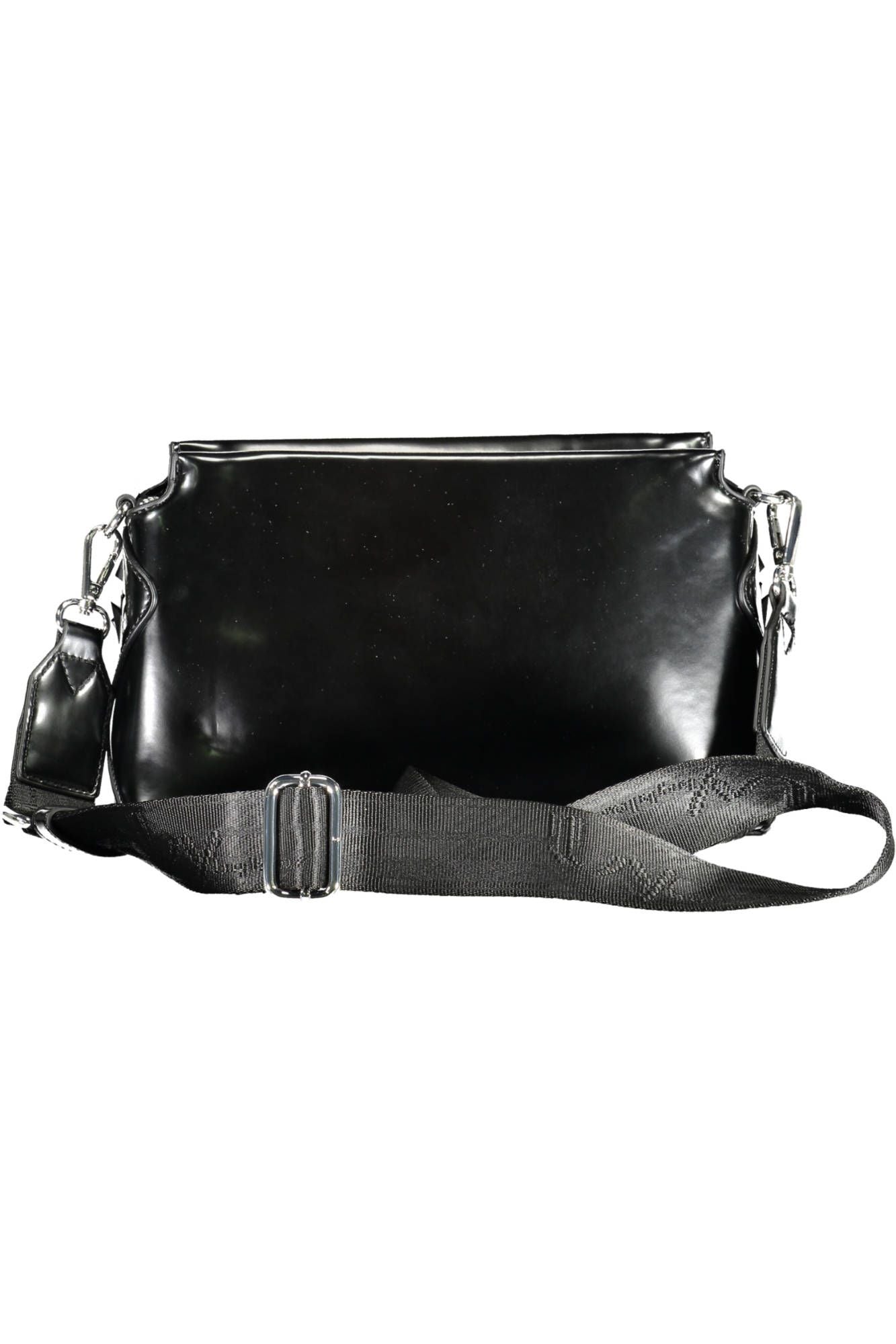 Black Polyethylene Women Handbag