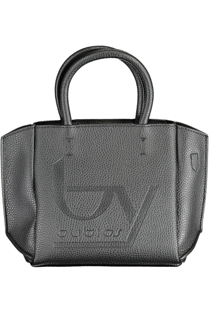 Black Polyethylene Women Handbag