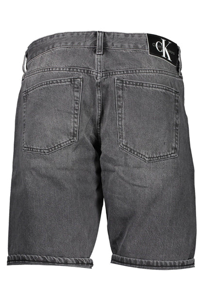 Black Cotton Men Short