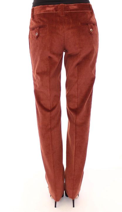 Chic Brown Cotton Pants for Her