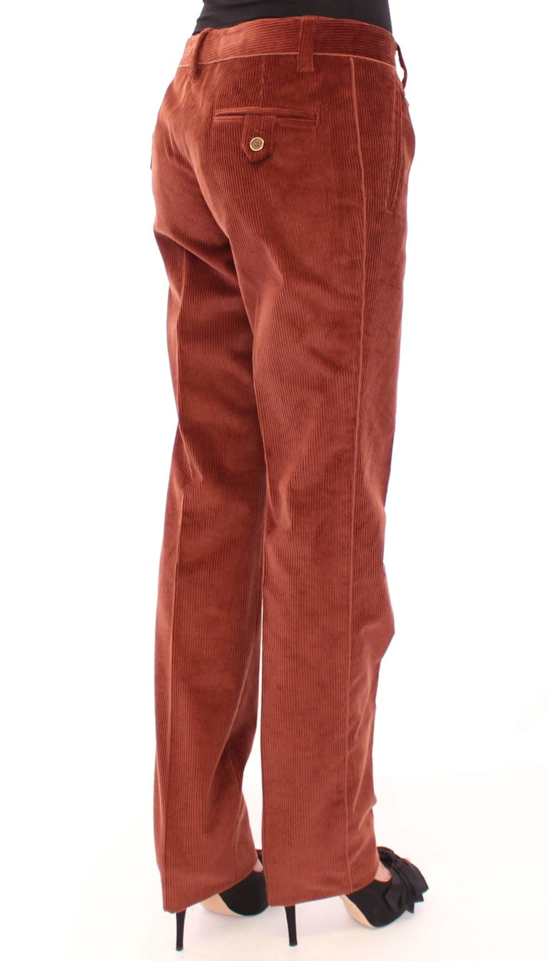 Chic Brown Cotton Pants for Her