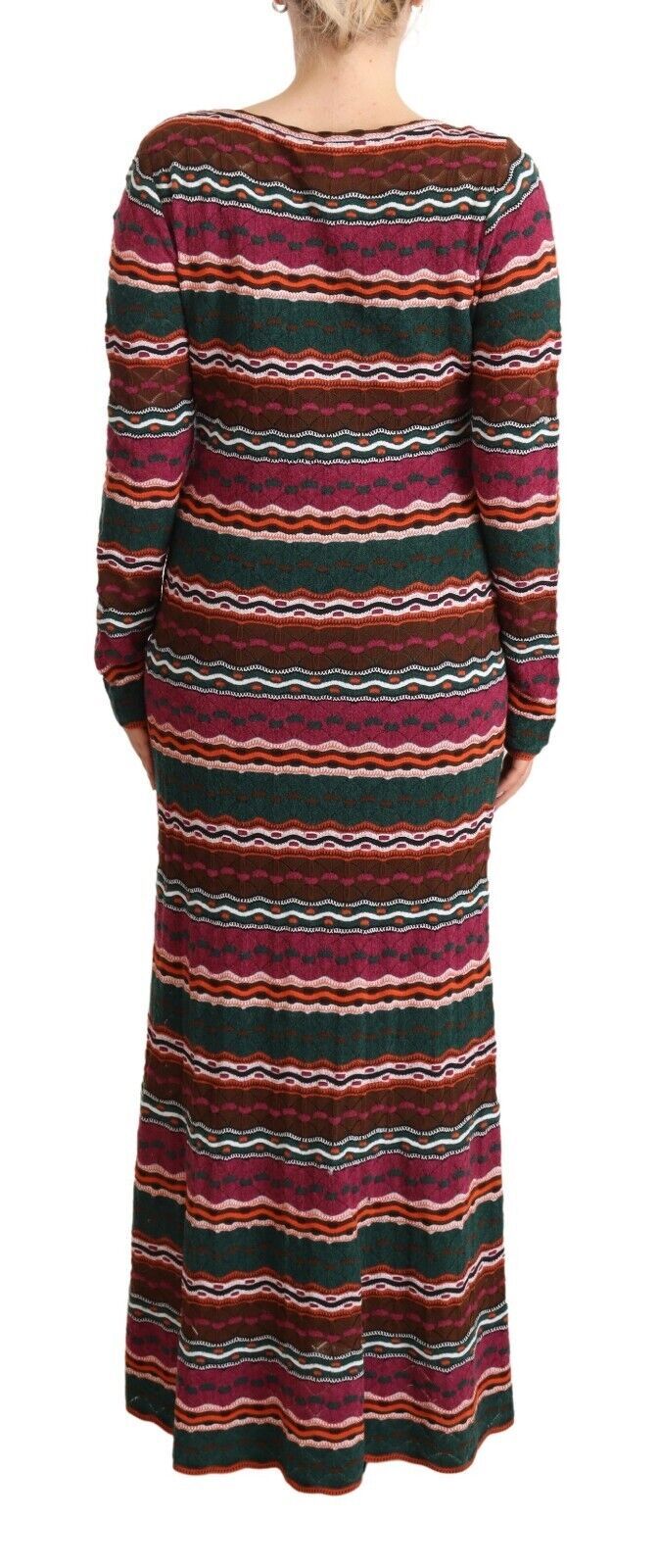 Multicolor Striped Long Sleeve Sheath Dress