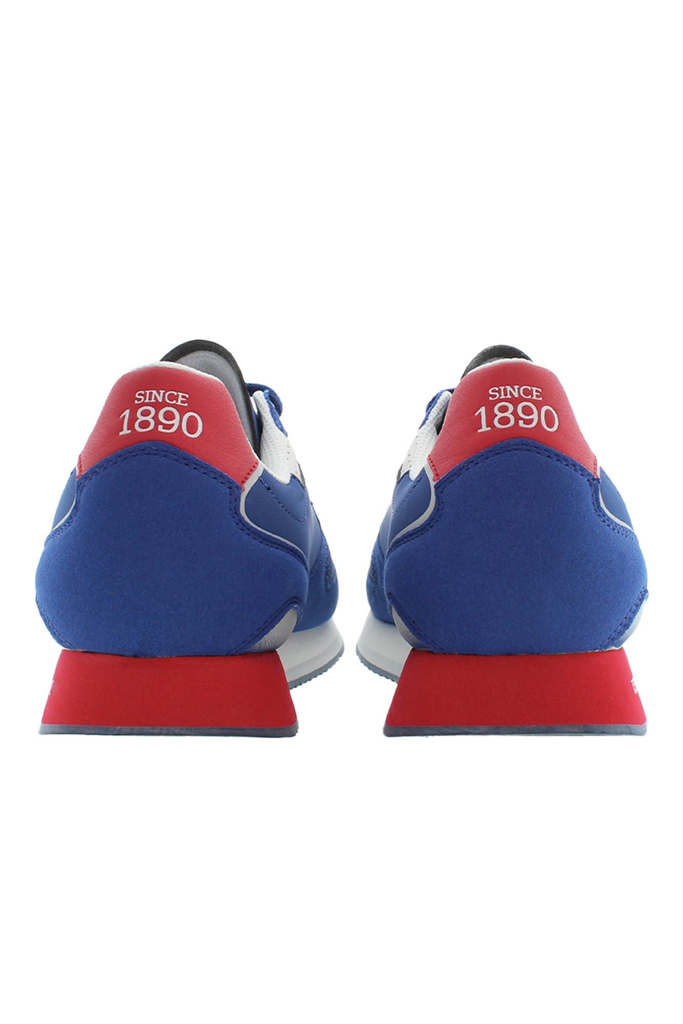 Elegant Blue Sports Sneakers with Logo Accent