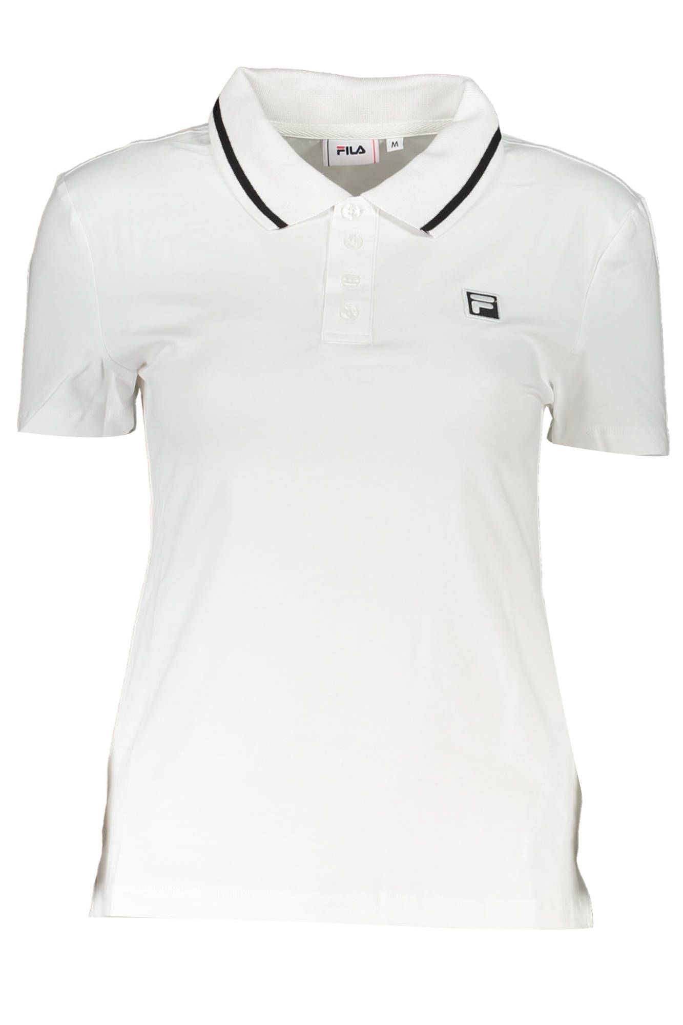 White Cotton Women Polo Shirt