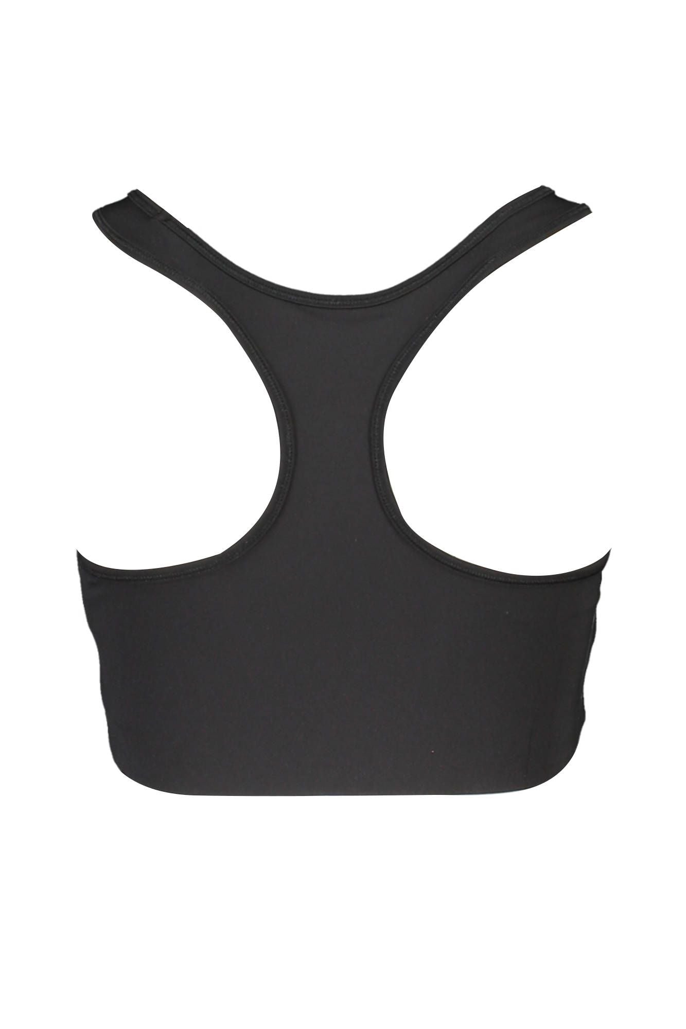 Black Polyester Women Sports Bra