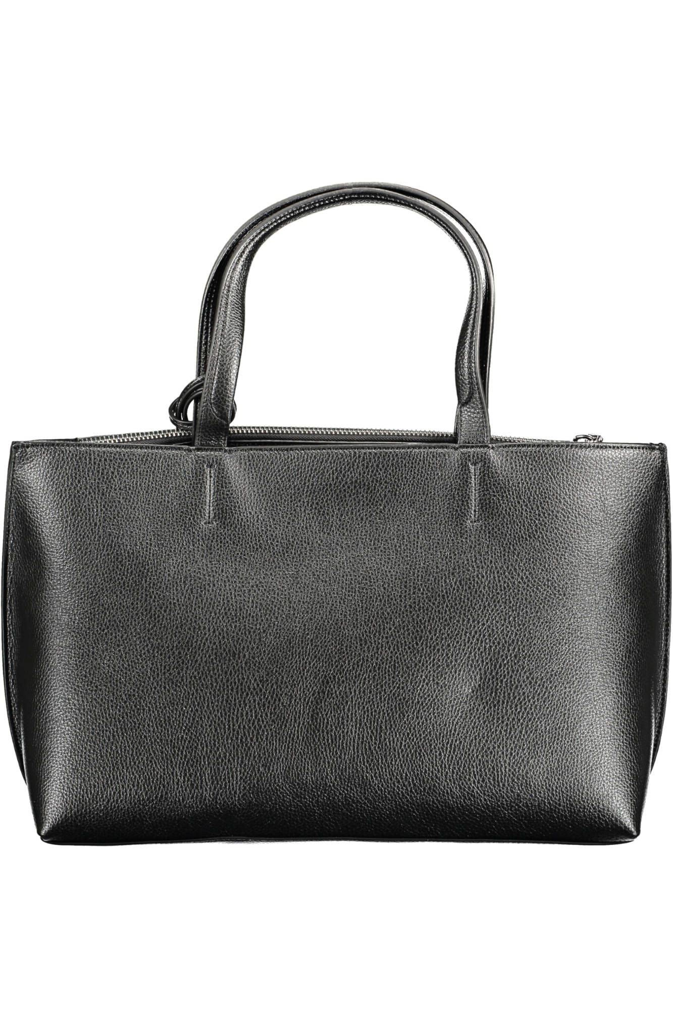 Black Polyester Women Handbag