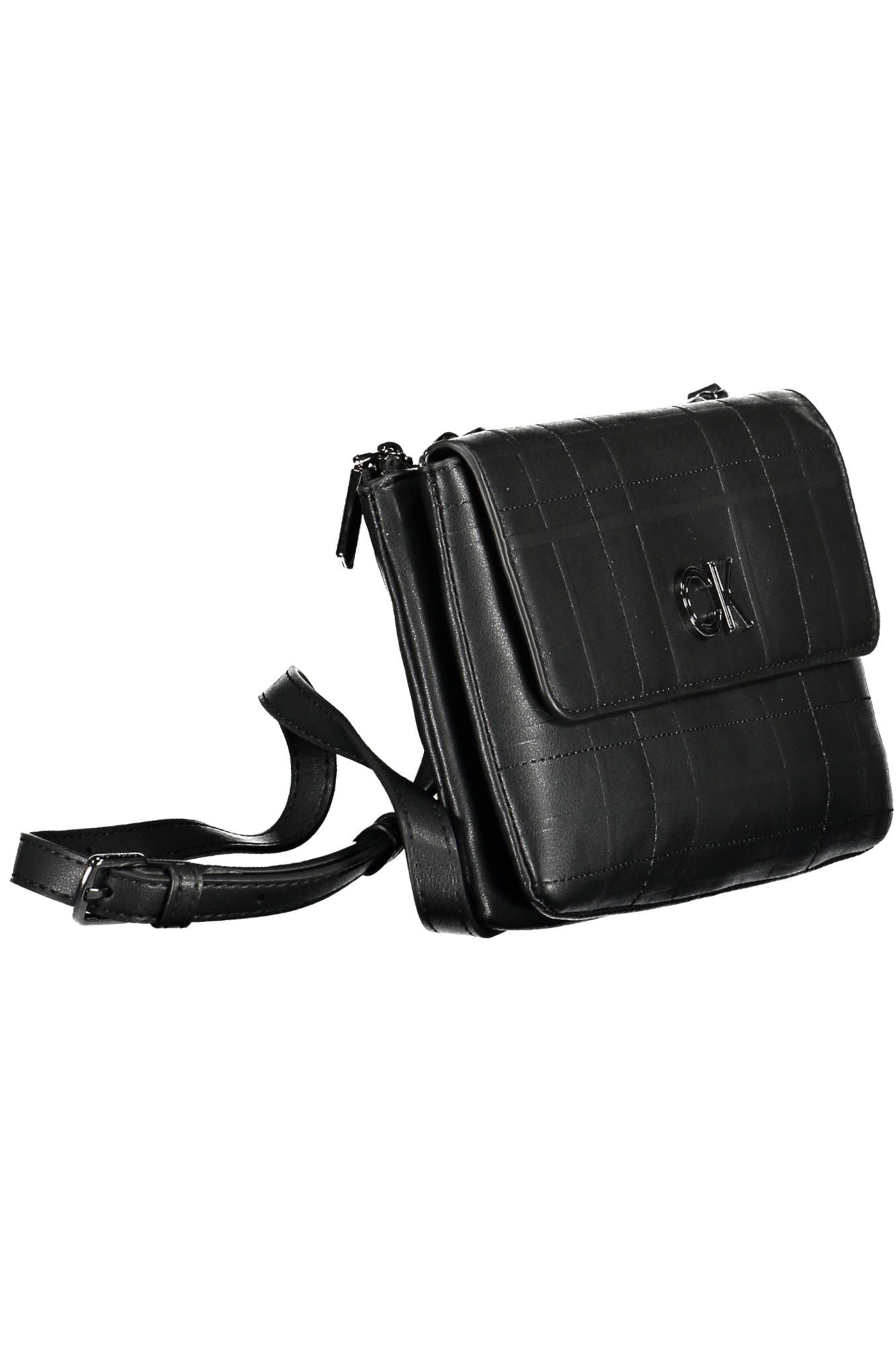 Black Polyester Women Handbag