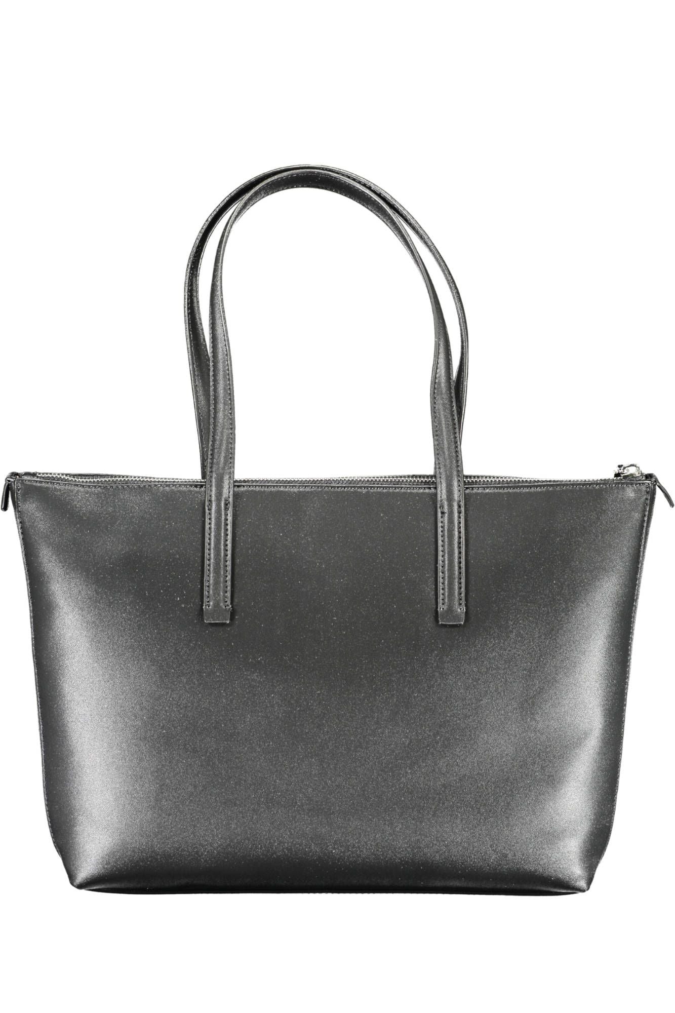 Black Polyester Women Handbag