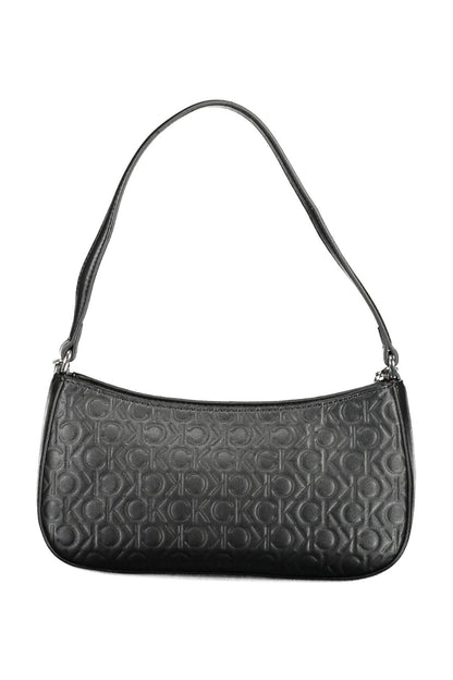 Black Polyester Women Handbag