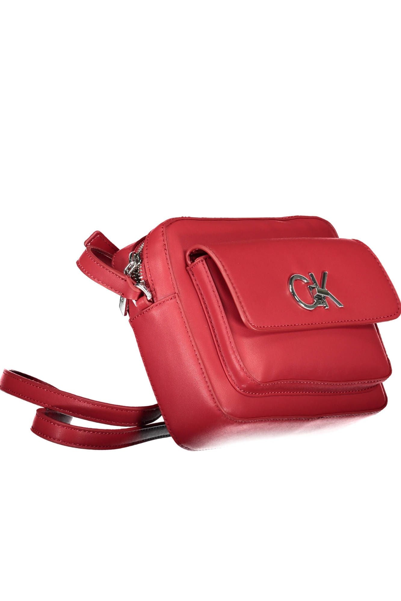 Red Polyester Women Handbag