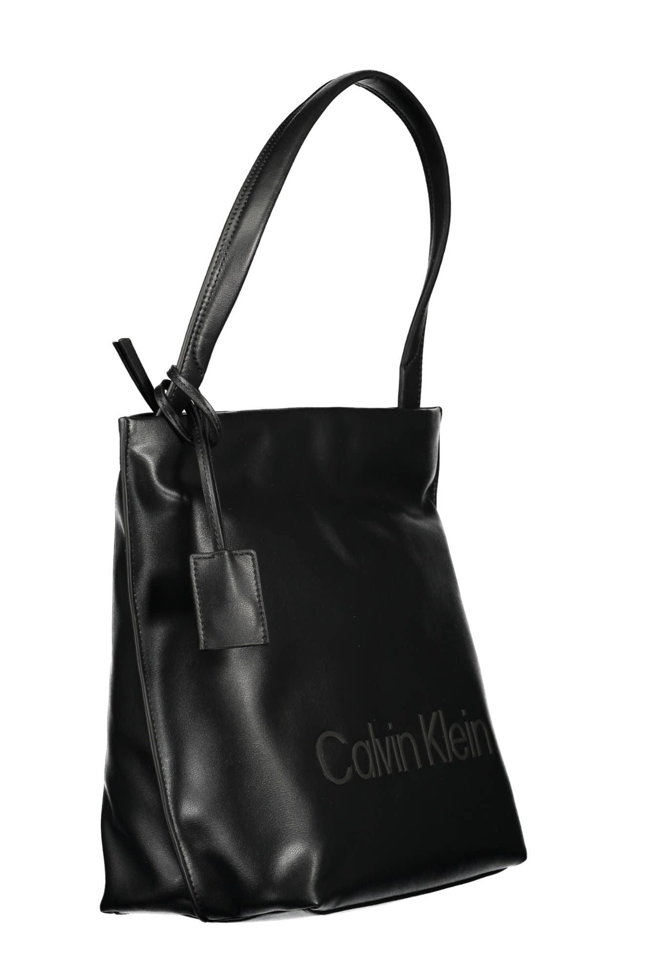 Black Polyester Women Handbag