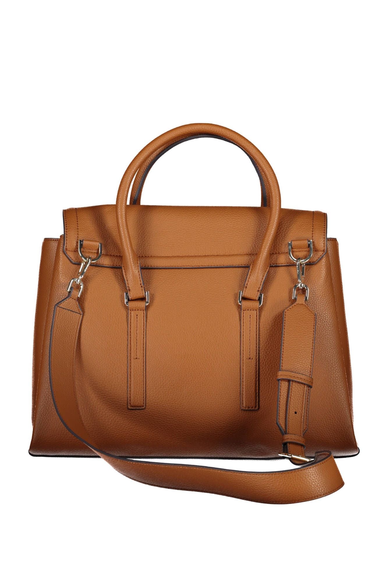 Brown Polyethylene Women Handbag