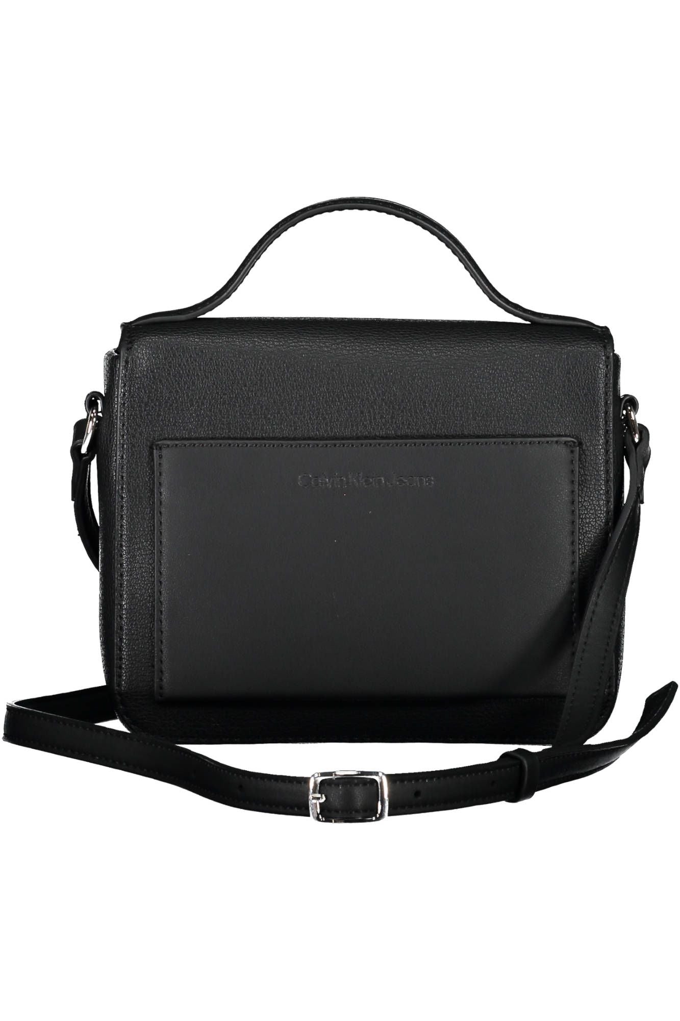 Black Polyester Women Handbag