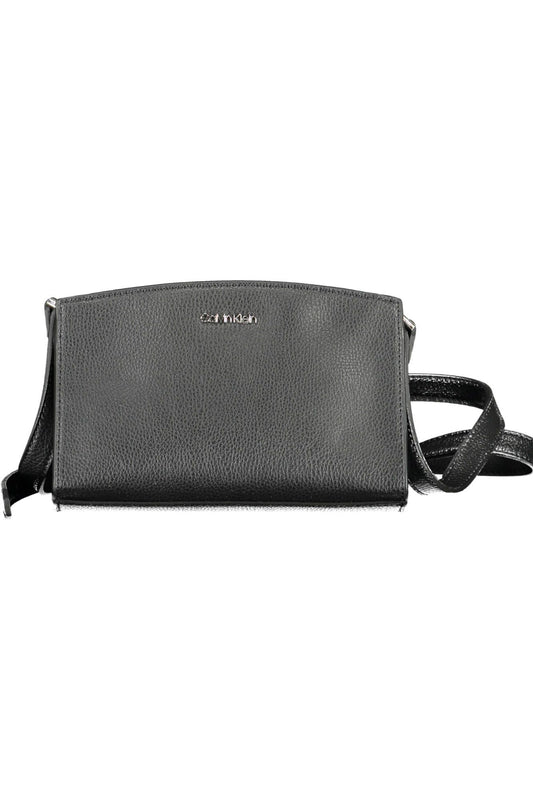 Black Polyester Women Handbag