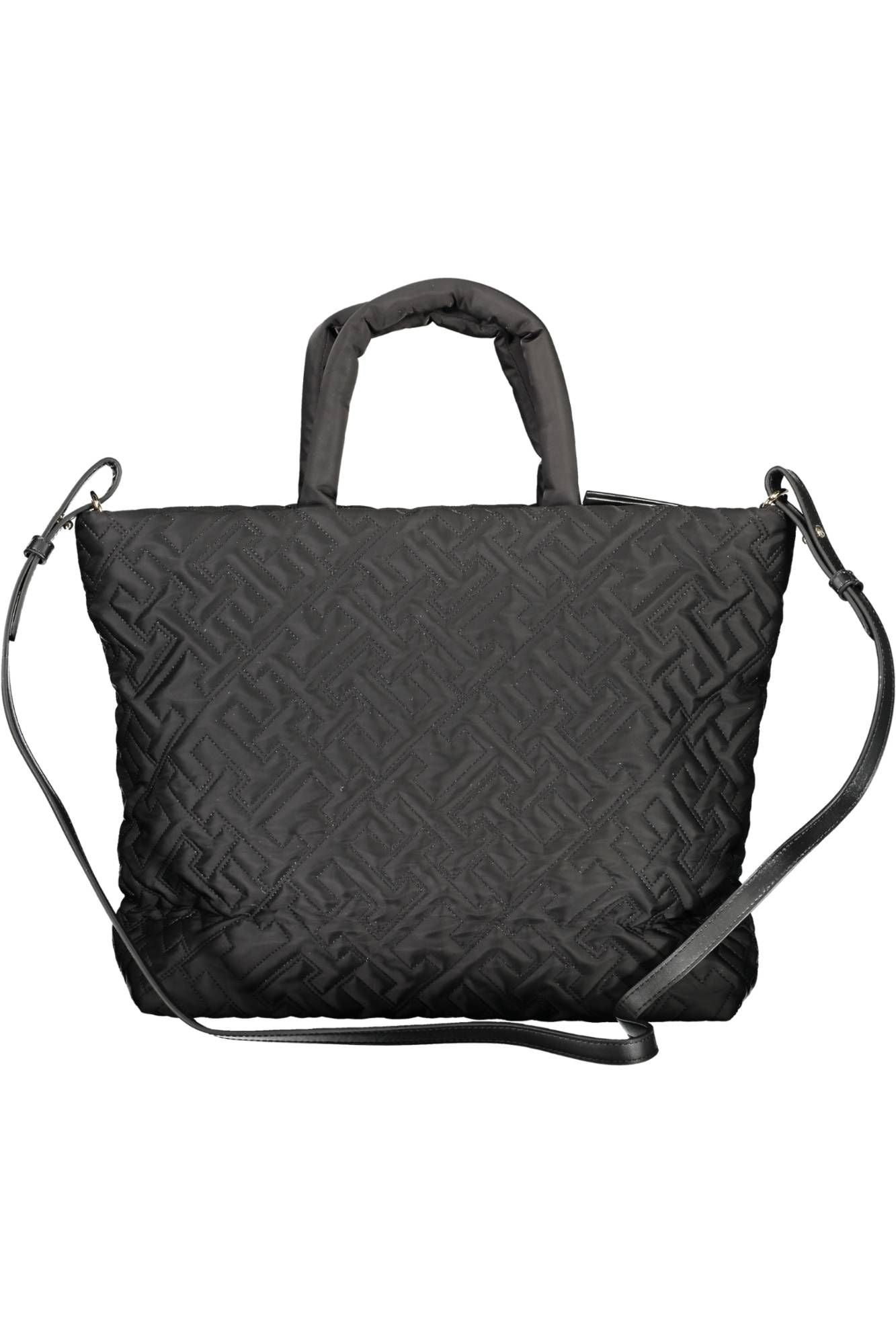 Black Polyester Women Handbag