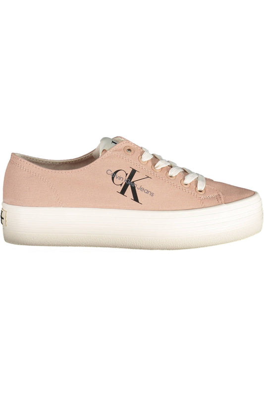 Chic Pink Platform Sneakers with Contrasting Details