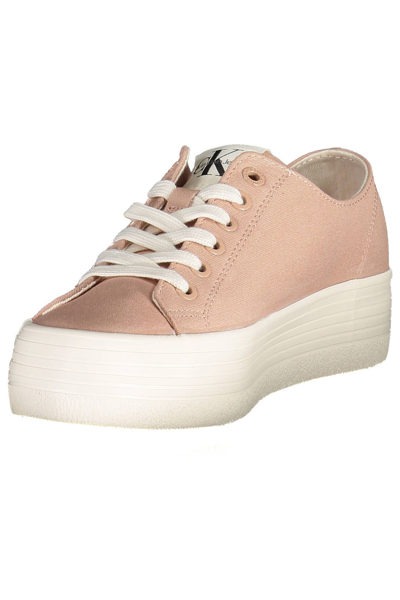 Chic Pink Platform Sneakers with Contrasting Details