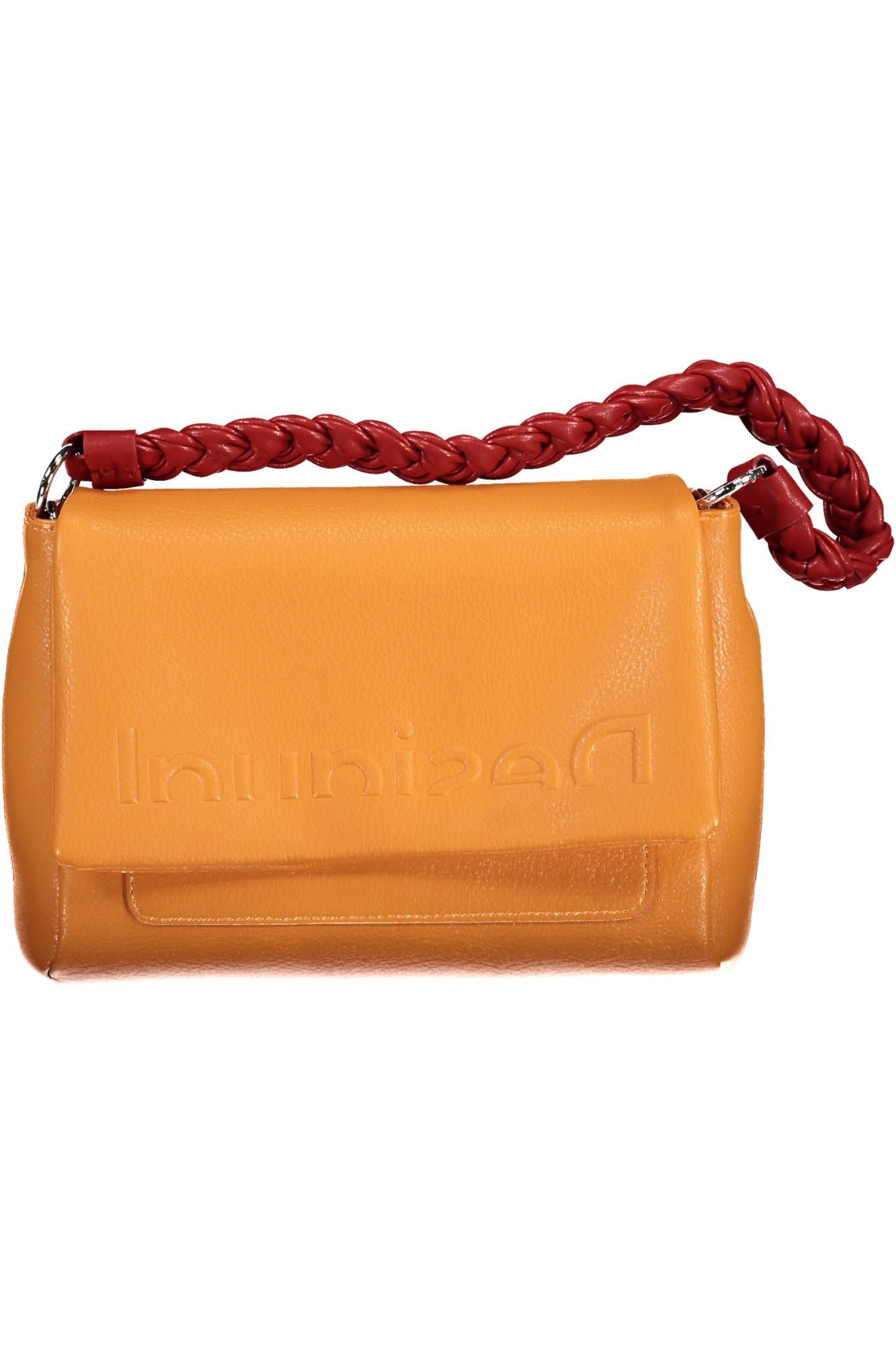 Orange Polyethylene Women Handbag