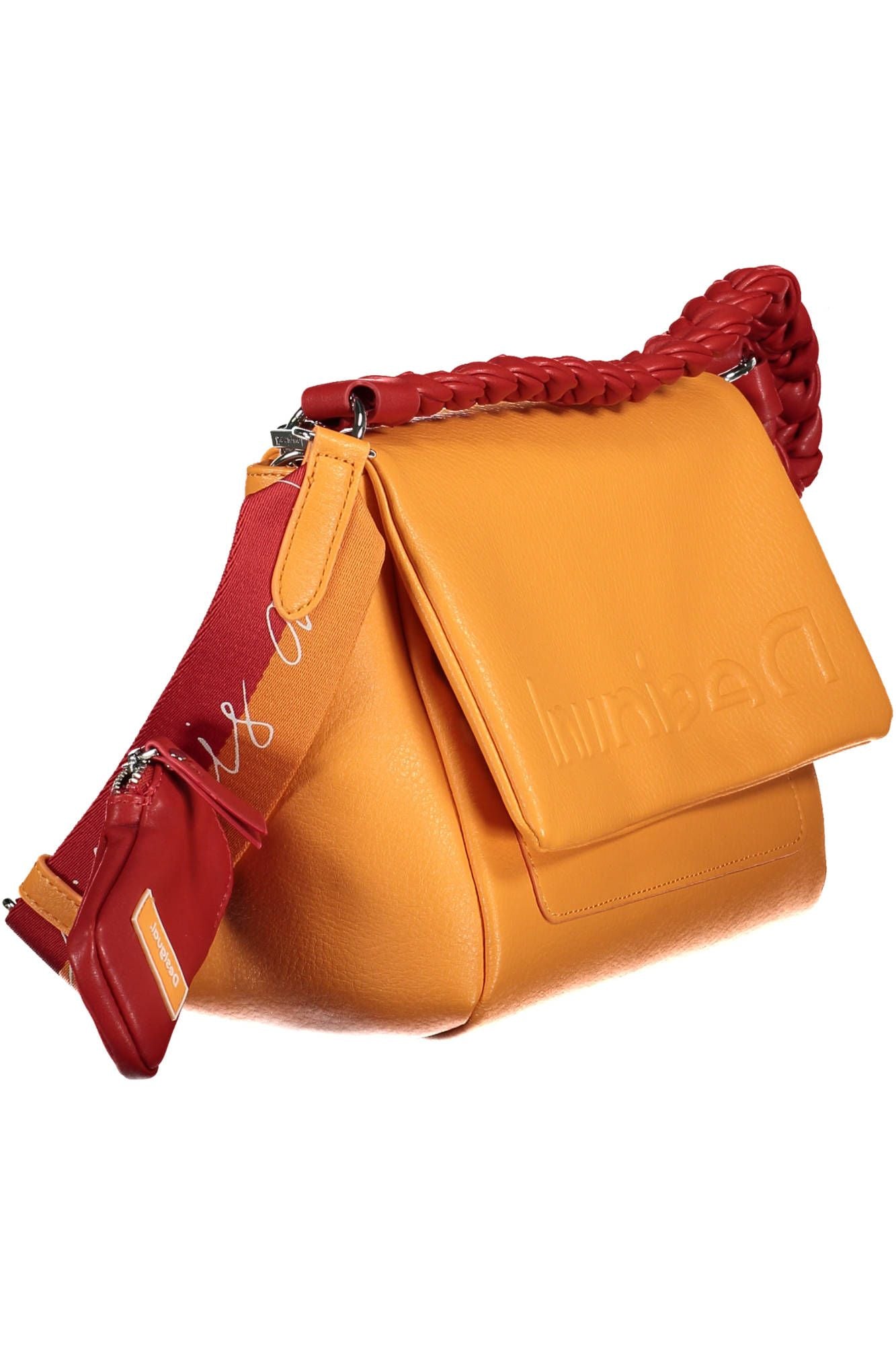 Orange Polyethylene Women Handbag