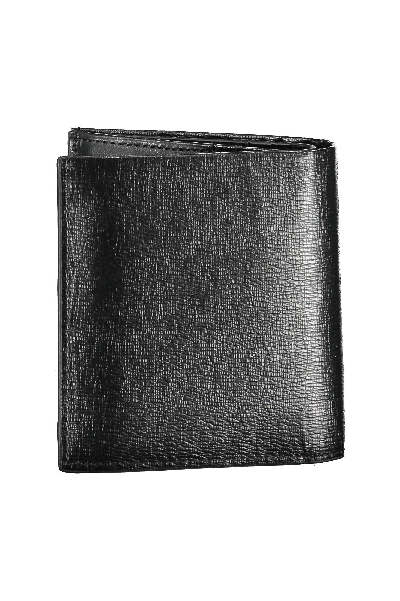 Sleek Black Leather Wallet with RFID Block