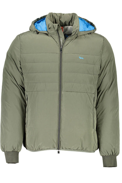 Emerald Elegance Men's Puffer Jacket