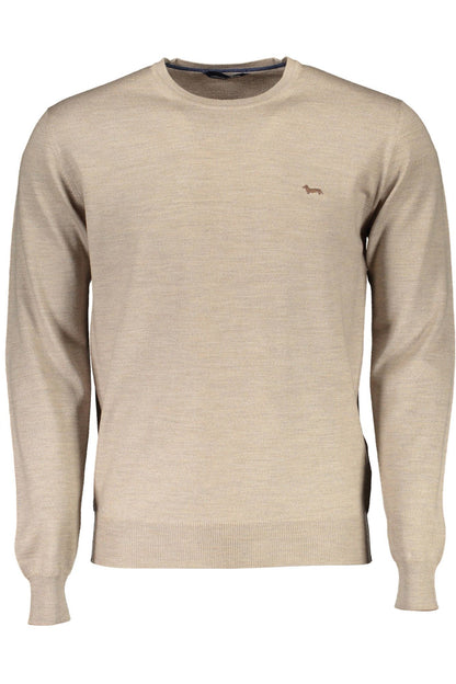 Beige Wool Mens Sweater