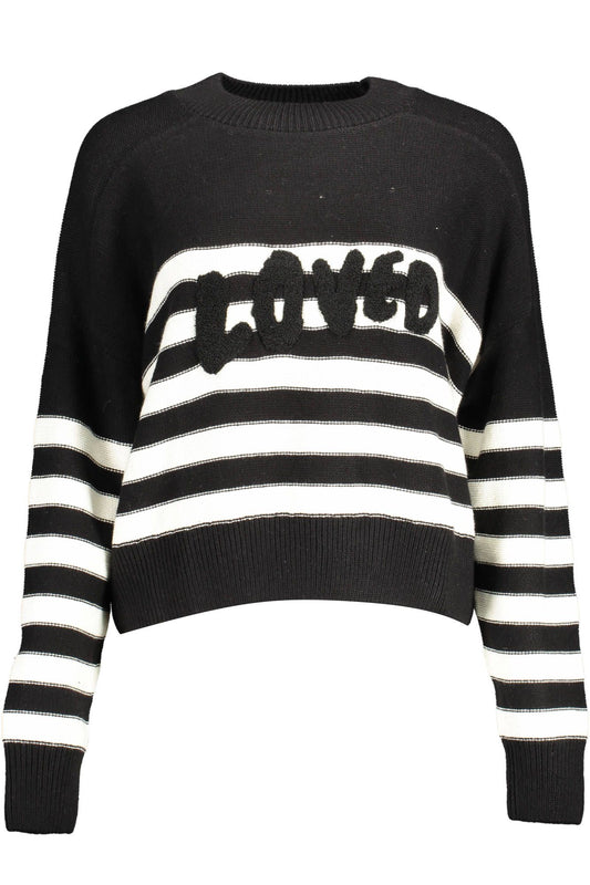 Black Cotton Women Sweater