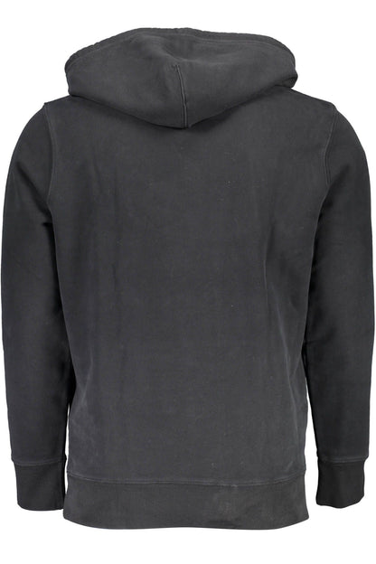 Black Cotton Men Sweater