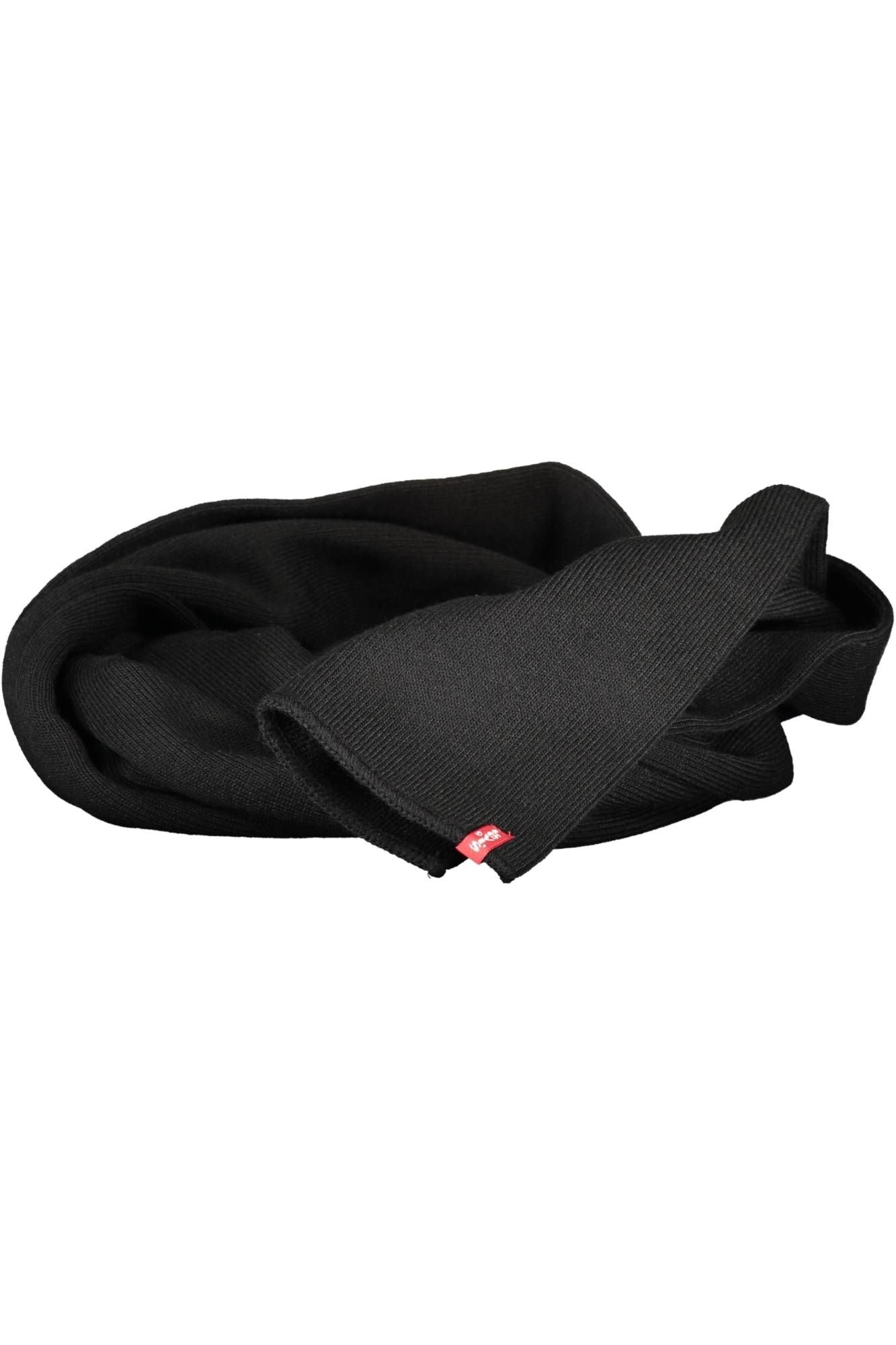 Chic Black Acrylic Logo Scarf for Men