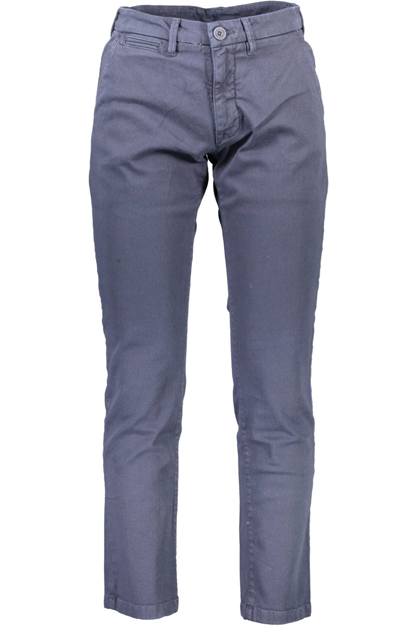 Blue Cotton Men Pant