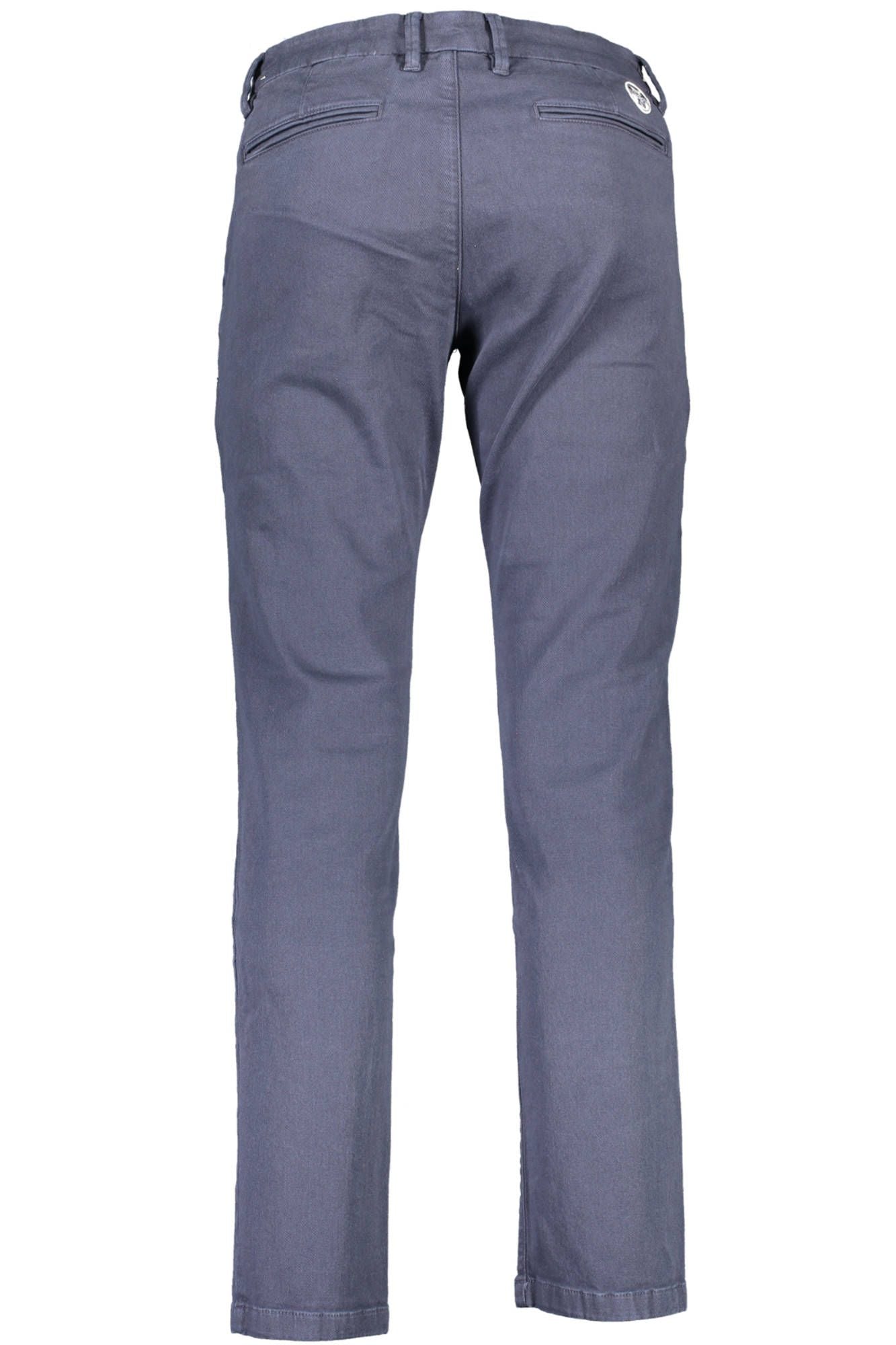 Blue Cotton Men Pant