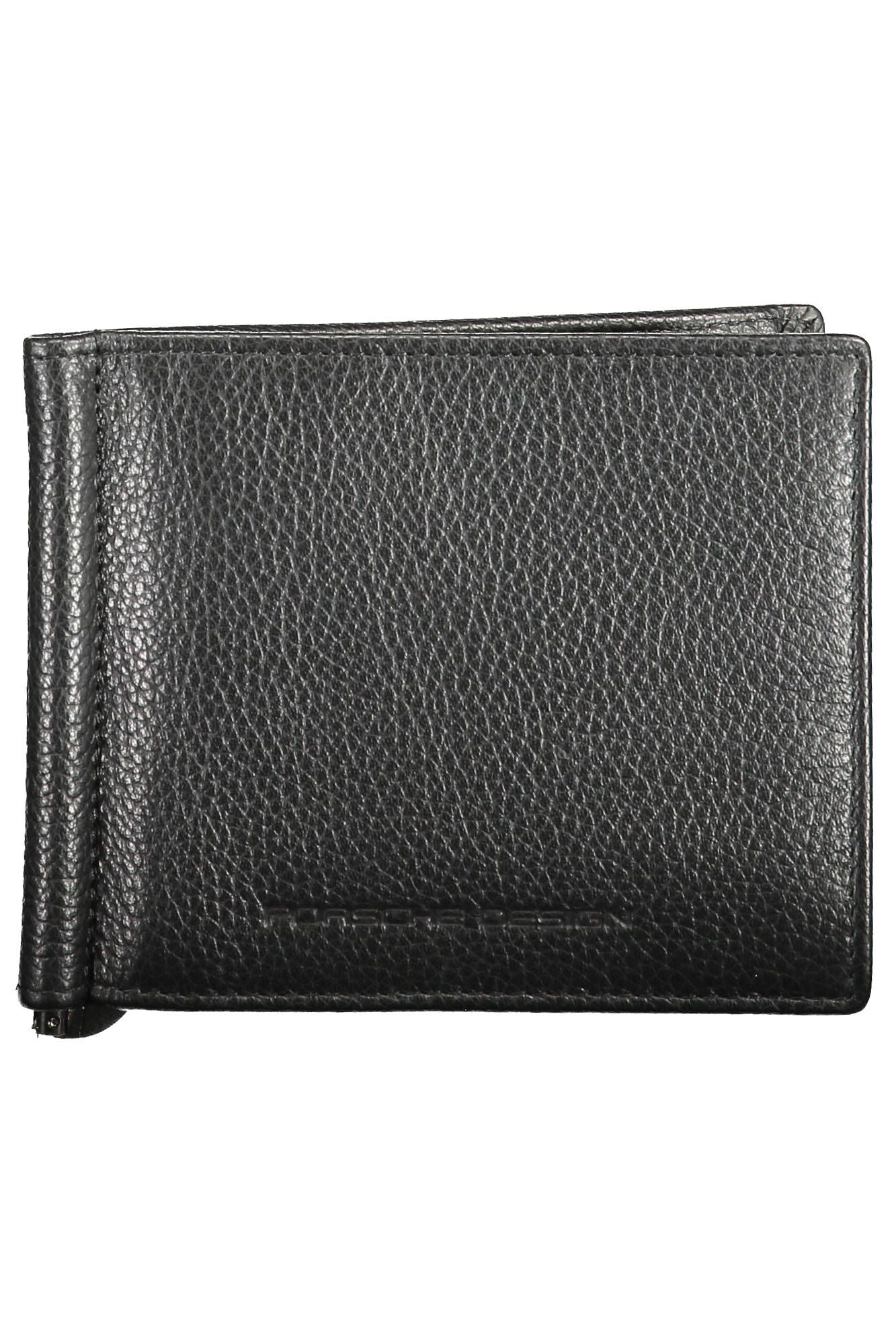 Sleek Black Leather RFID-Blocking Card Holder