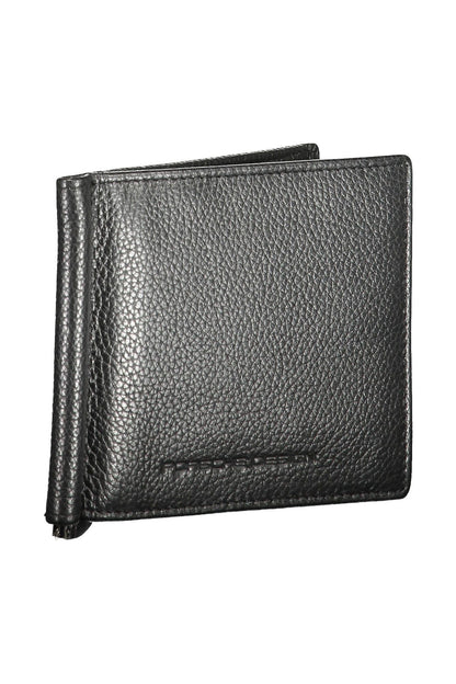 Sleek Black Leather RFID-Blocking Card Holder