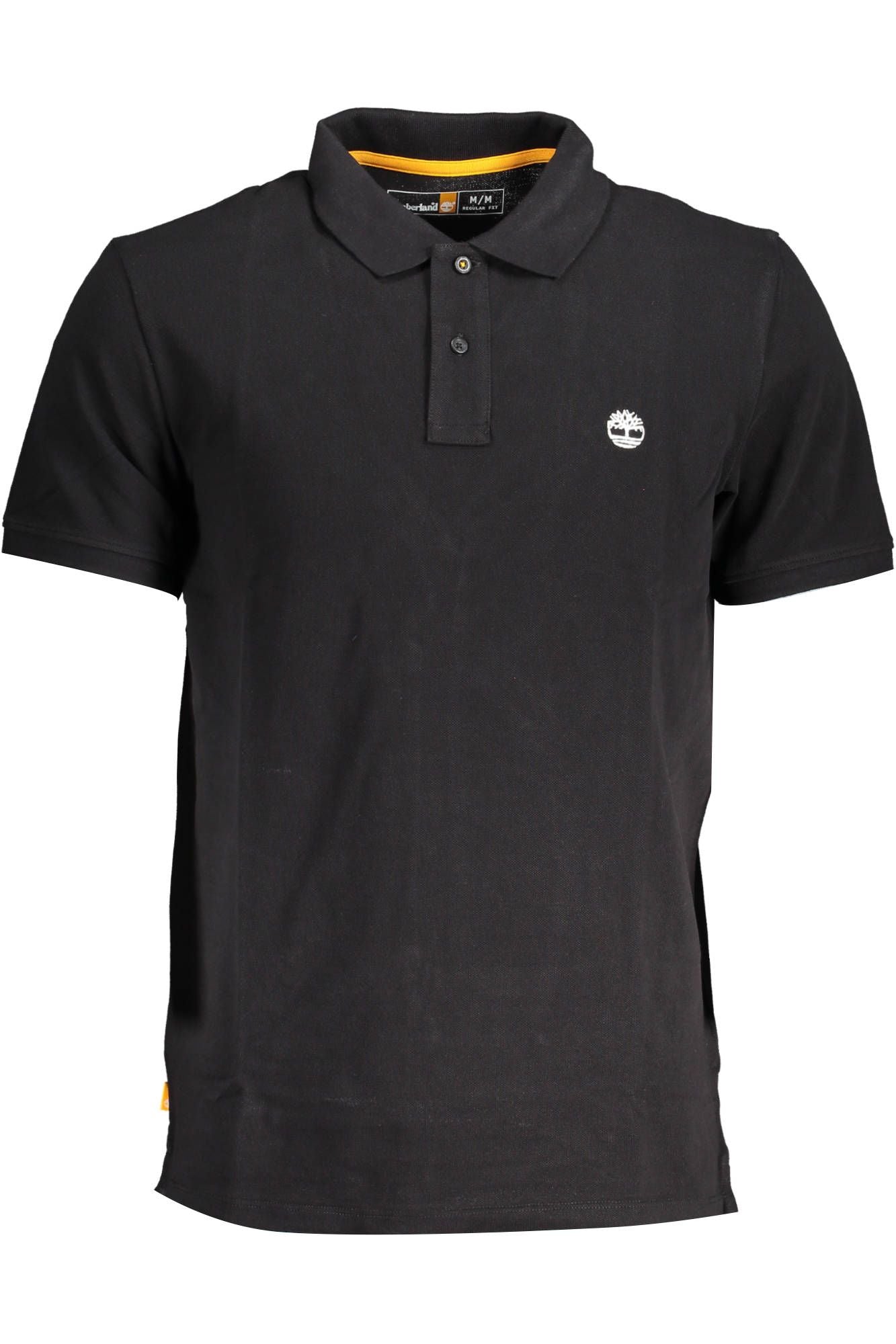 Black Cotton Men Polo Shirt