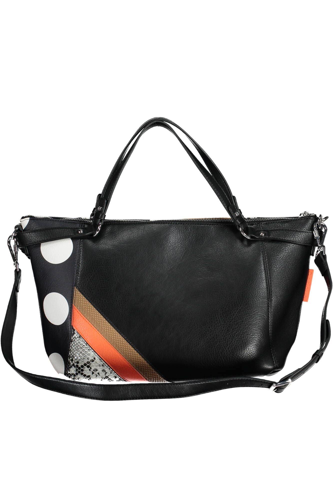 Black Polyethylene Women Handbag