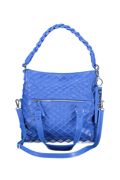 Blue Polyethylene Women Handbag