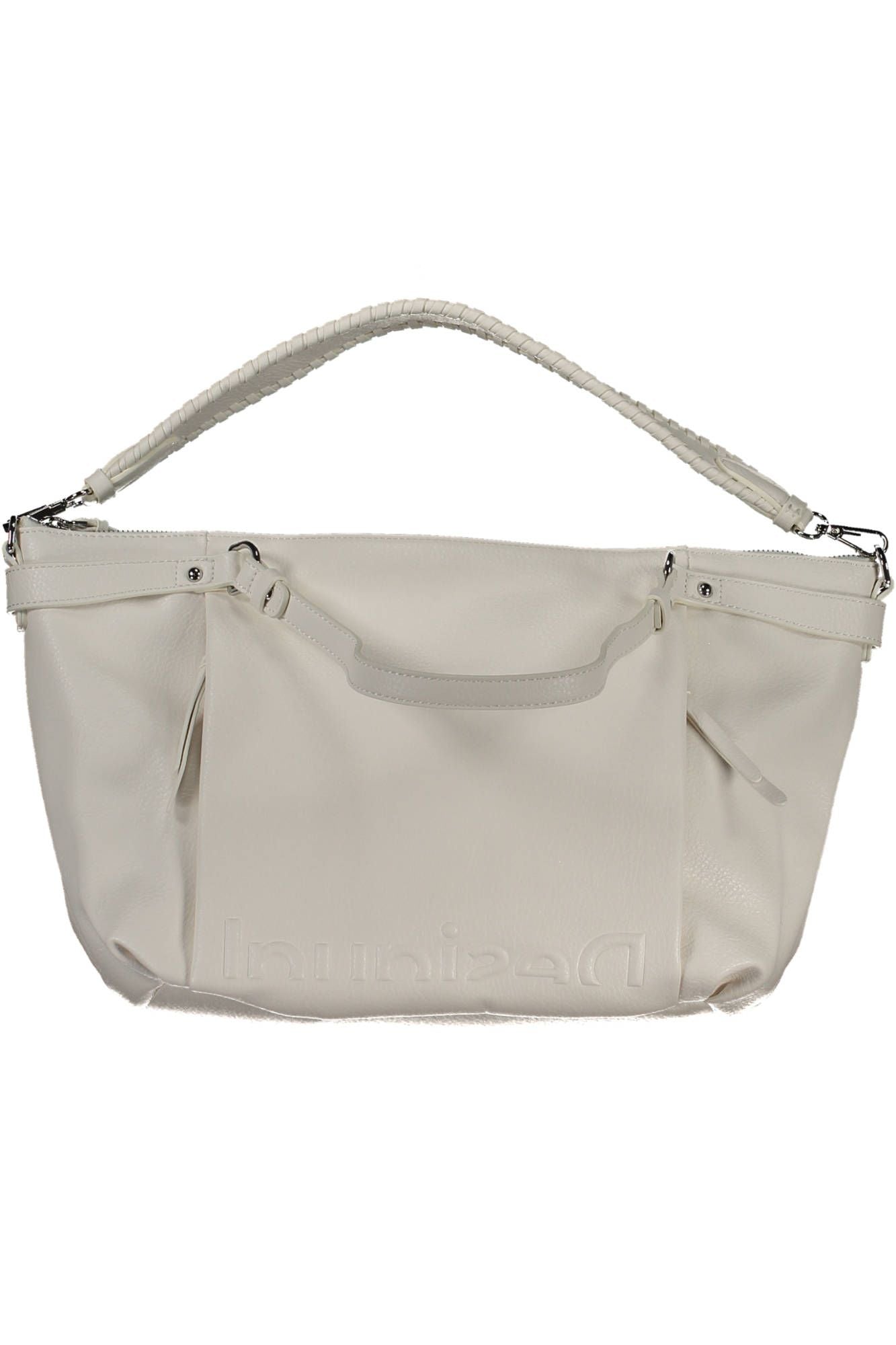 White Polyethylene Women Handbag