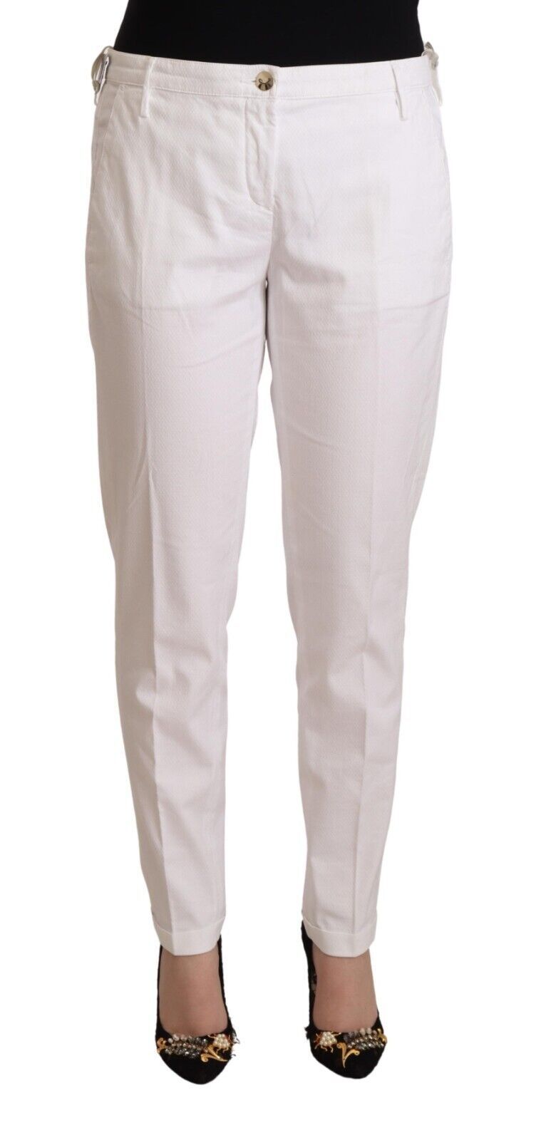 Elegant Mid Waist Tapered Trousers