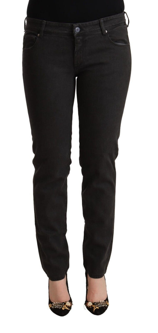 Chic Black Low Waist Skinny Denim