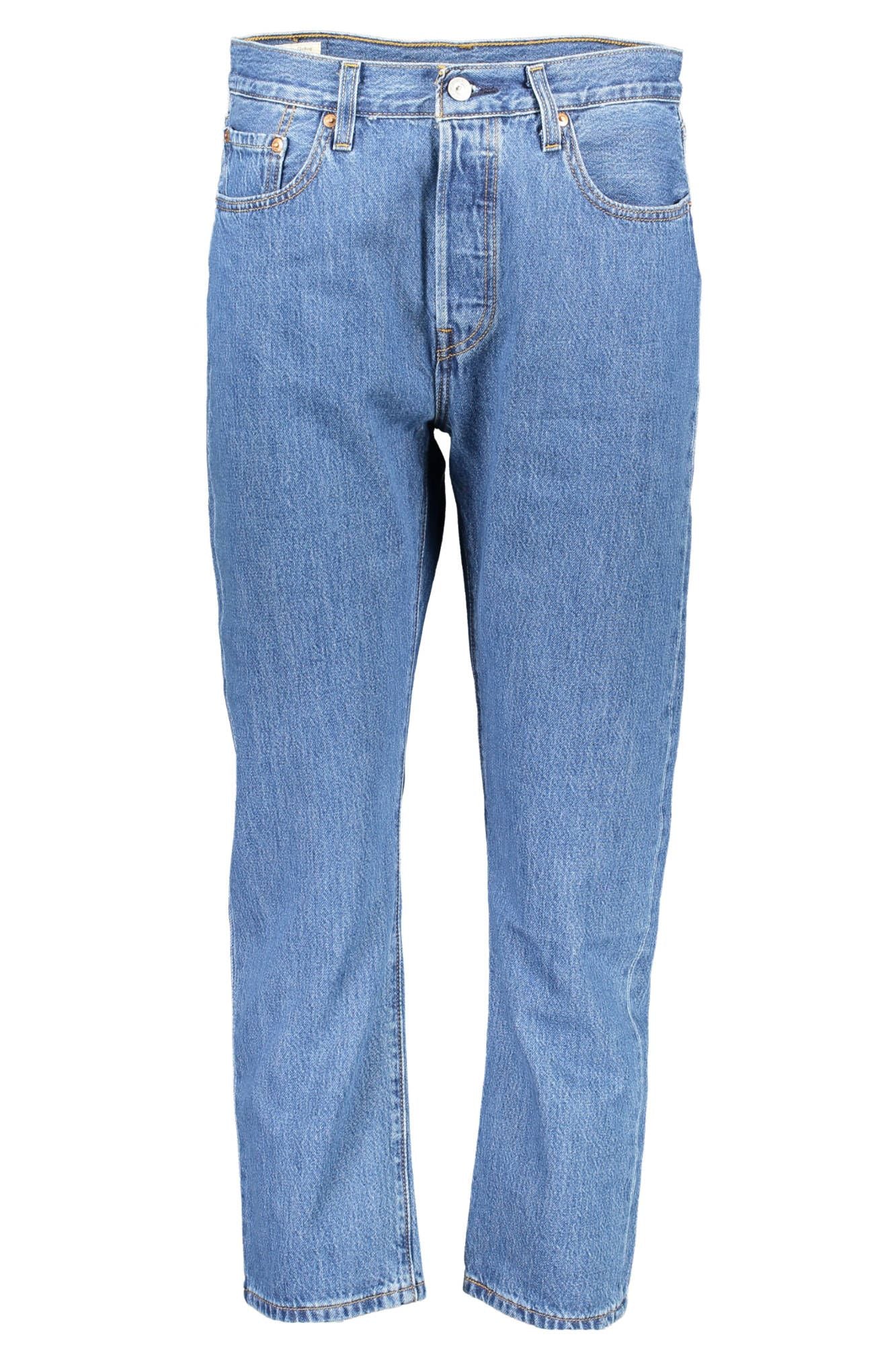 Chic Blue Cotton 5-Pocket Jeans for Women