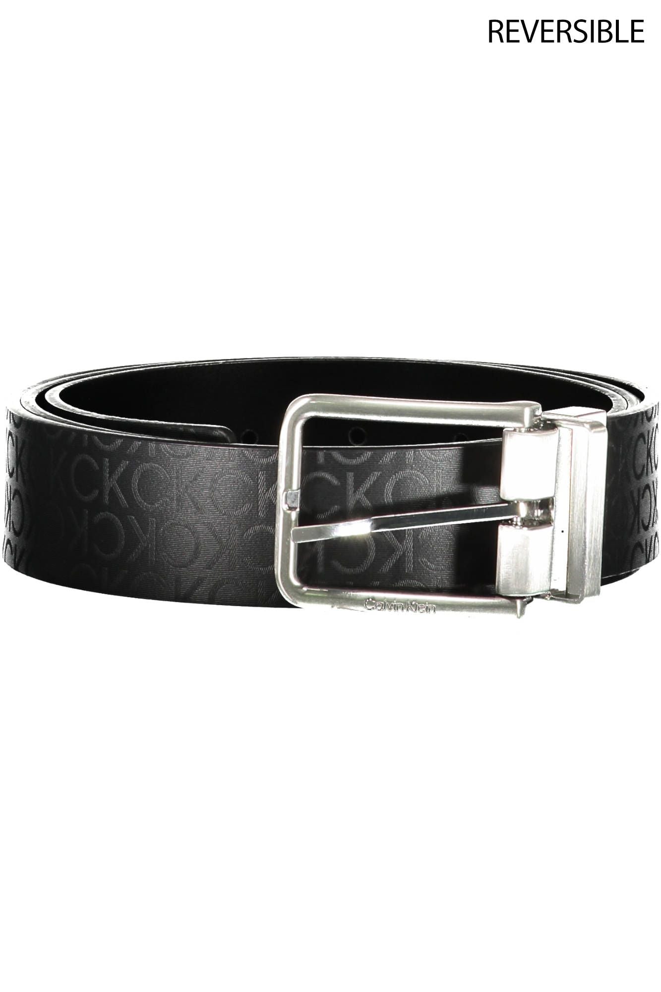 Elegant Reversible Black Belt with Logo Detail