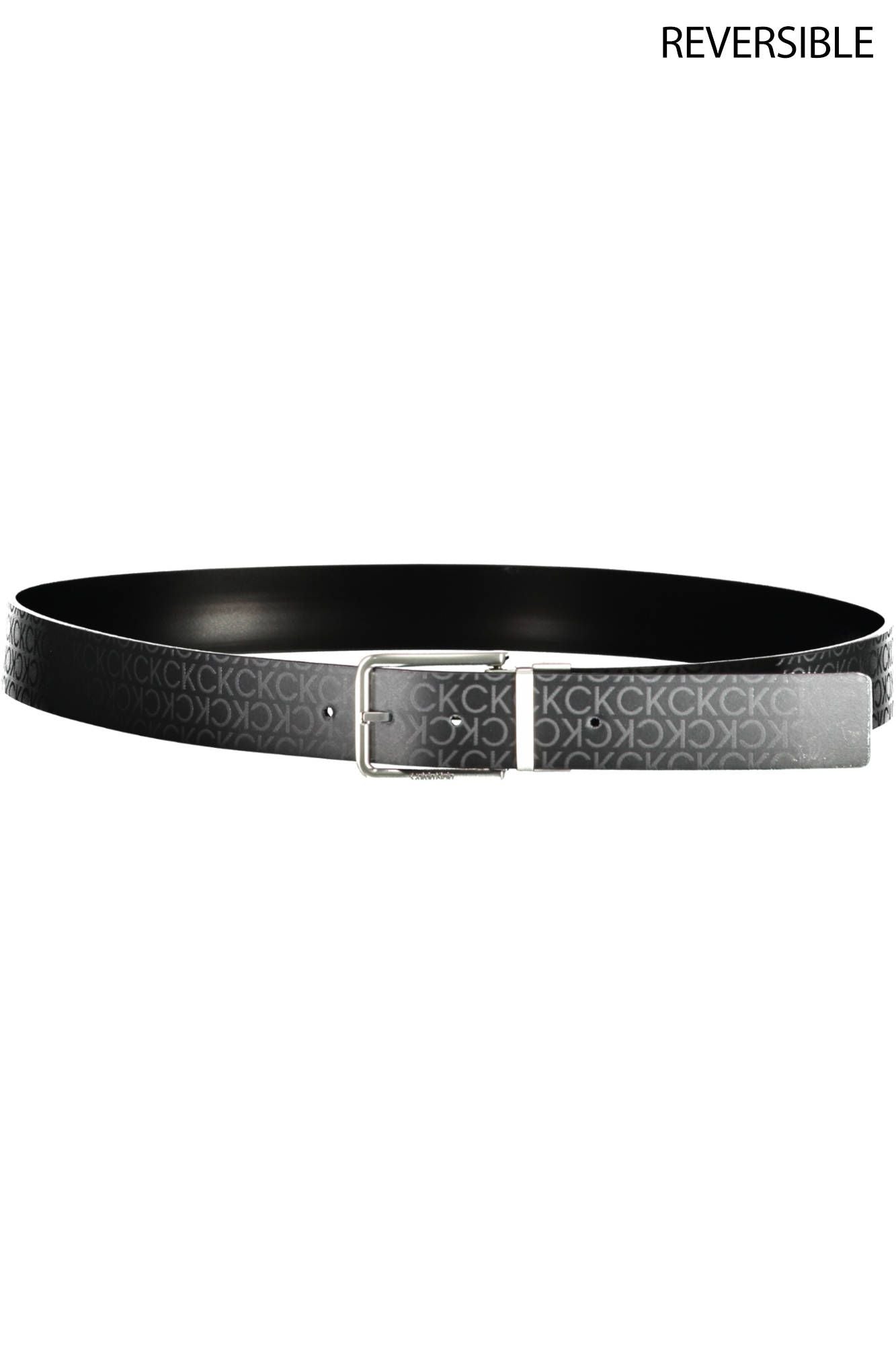 Elegant Reversible Black Belt with Logo Detail