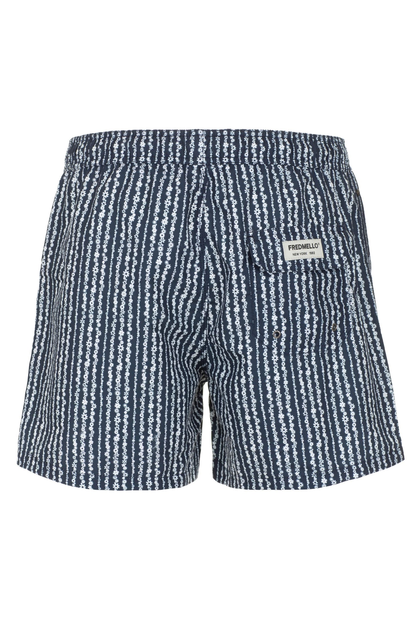 Blue Polyester Men Swim Short