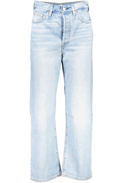 Light Blue Cotton Women Jeans