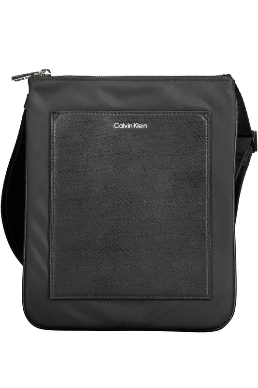 Black Polyester Men Shoulder Bag