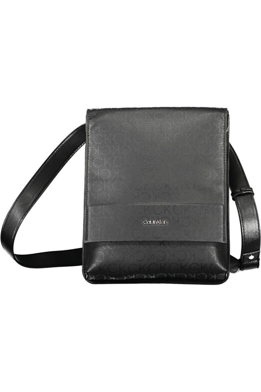 Black Polyester Men Shoulder Bag