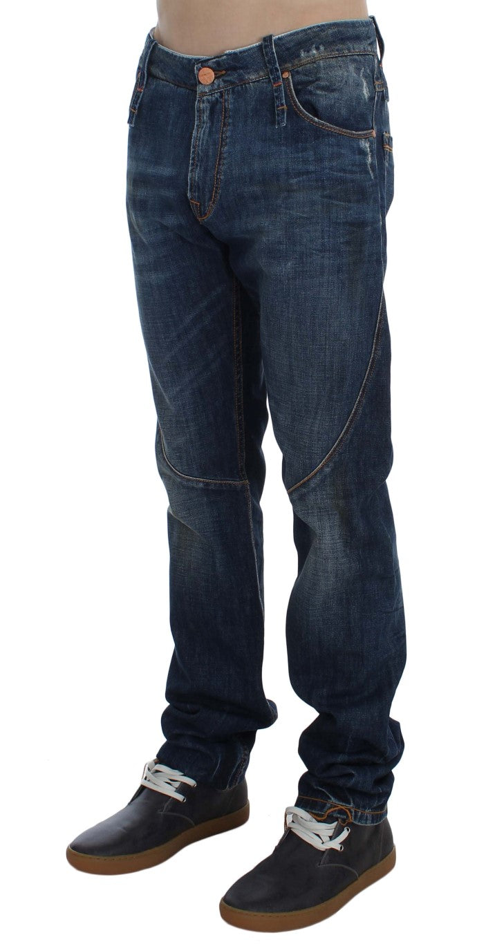 Chic Slim Fit Blue Wash Italian Jeans