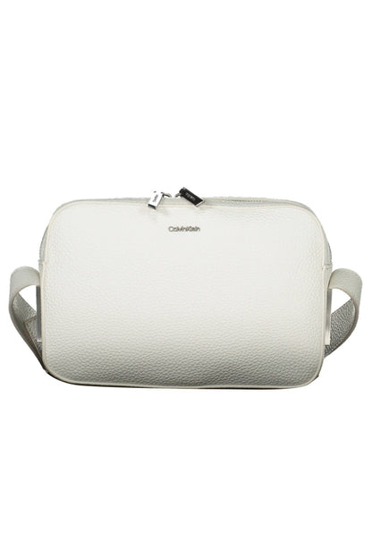 White Polyester Women Handbag