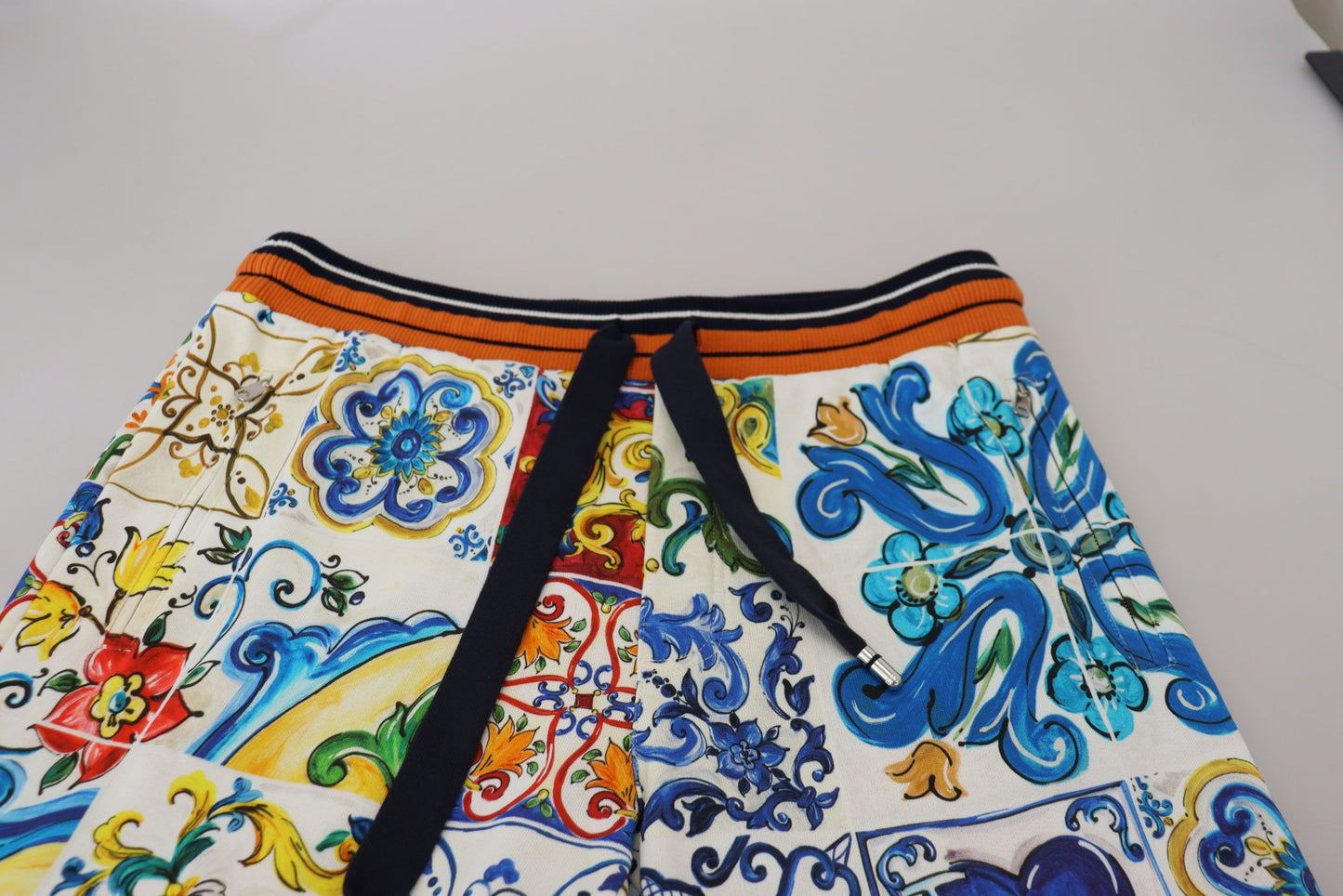 Multicolored Majolica Print Gym Sweatpants