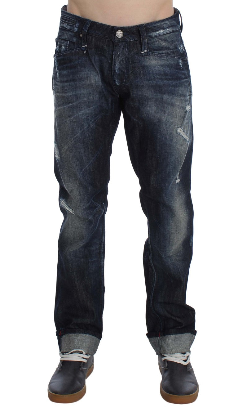 Elegant Regular Straight Fit Blue Jeans